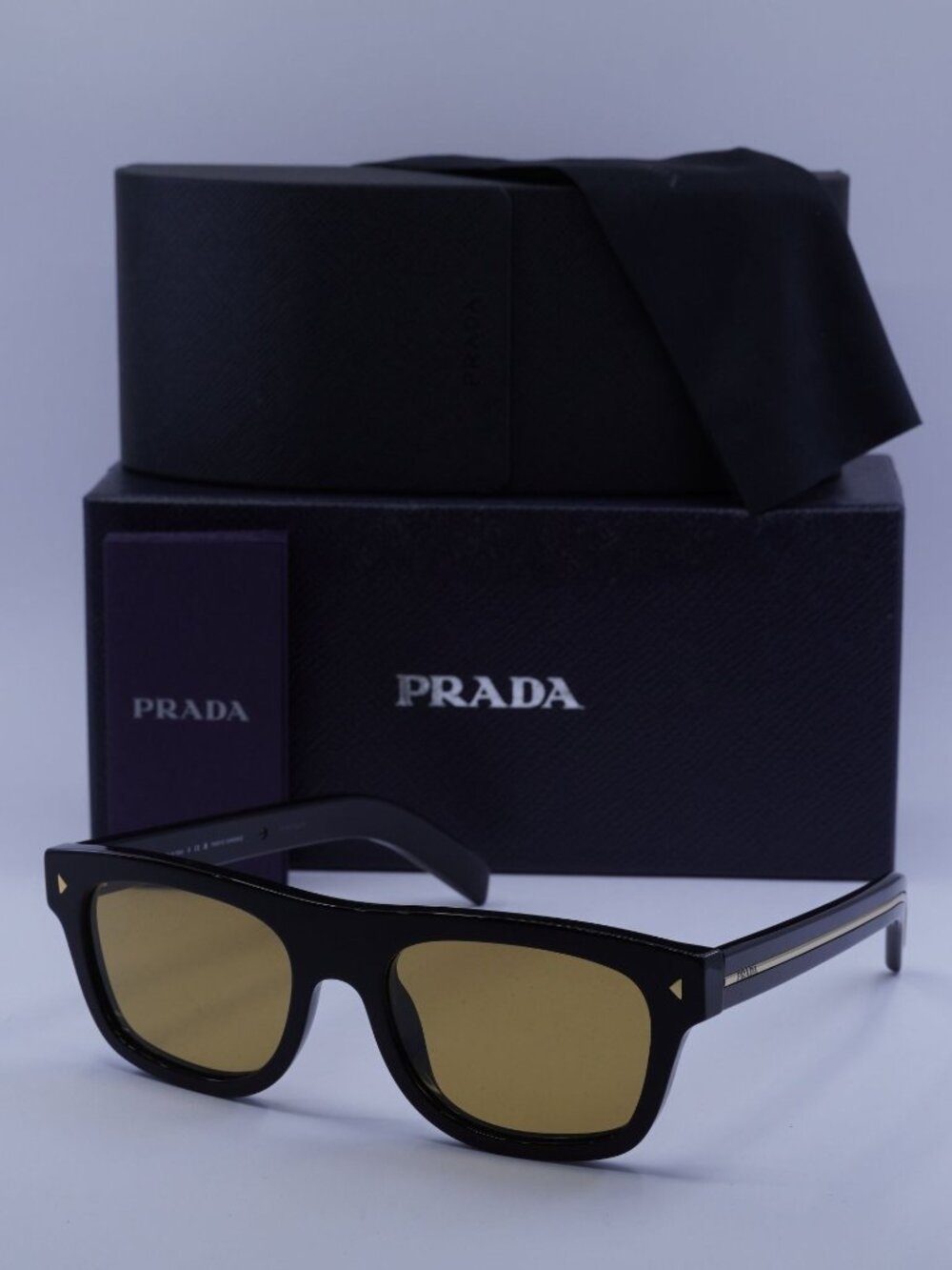 Prada PRB12S 16K60F Square Sunglasses – Black / Brown Photochromic